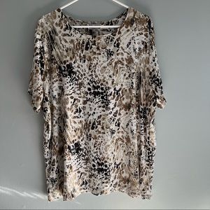 JM Collection print tunic Top blouse Size 2X L-217